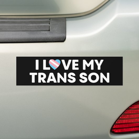Autocollant De Voiture J'aime mon fils transgenre LGBT Transparent Papa (En voiture)