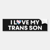 Autocollant De Voiture J'aime mon fils transgenre LGBT Transparent Papa (Devant)