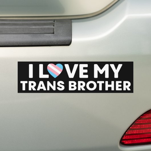 Autocollant De Voiture J'aime mon frère transgenre LGBT Trans Frère (En voiture)