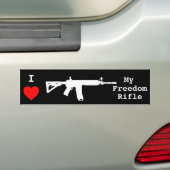 Autocollant De Voiture J'aime mon fusil de liberté (En voiture)