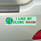 Autocollant De Voiture J'aime mon globe chaud (En voiture)