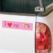 Autocollant De Voiture J'aime mon Greyhound (Sur camion)
