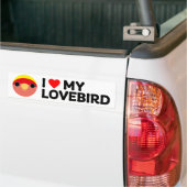 Autocollant De Voiture J'AIME MON INSÉPARABLE – À face pêche (jaune améri (Sur camion)