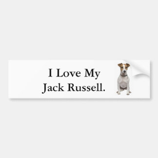 Autocollant De Voiture J'aime mon Jack Russell