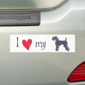 Autocollant De Voiture J'aime mon Kerry Blue Terrier (En voiture)