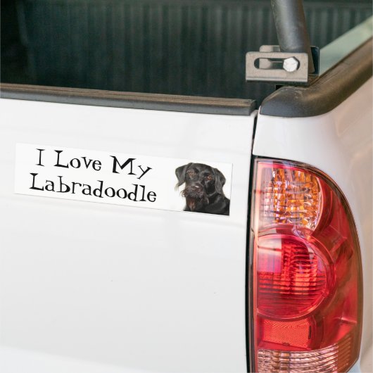 Autocollant De Voiture J'aime mon Labradoodle (Sur camion)