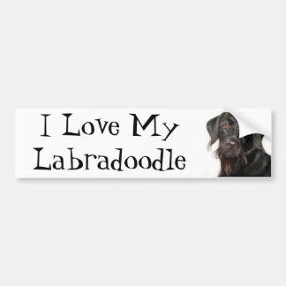 Autocollant De Voiture J'aime mon Labradoodle