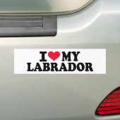 Autocollant De Voiture J'aime mon Labrador (En voiture)