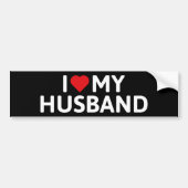 Autocollant De Voiture J'Aime Mon Mari (Devant)
