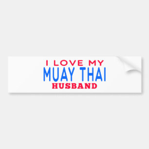 Autocollant De Voiture J'aime mon mari thaïlandais de Muay