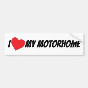Autocollant De Voiture J'Aime Mon Motorhome Big Red Love Heart