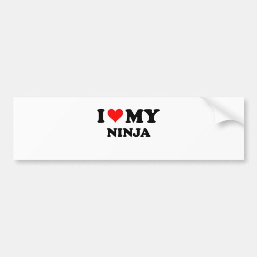 Autocollant De Voiture J'aime mon Ninja (Devant)