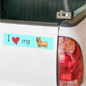 Autocollant De Voiture J'aime mon Norwich Terrier (Sur camion)