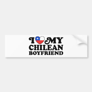 Autocollant De Voiture J'aime mon petit ami chilien