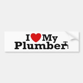Autocollant De Voiture J'Aime Mon Plumber
