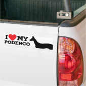 Autocollant De Voiture J'aime mon Podenco (Sur camion)