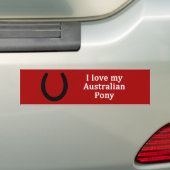Autocollant De Voiture J'Aime Mon Pony Australien (En voiture)
