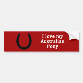 Autocollant De Voiture J'Aime Mon Pony Australien