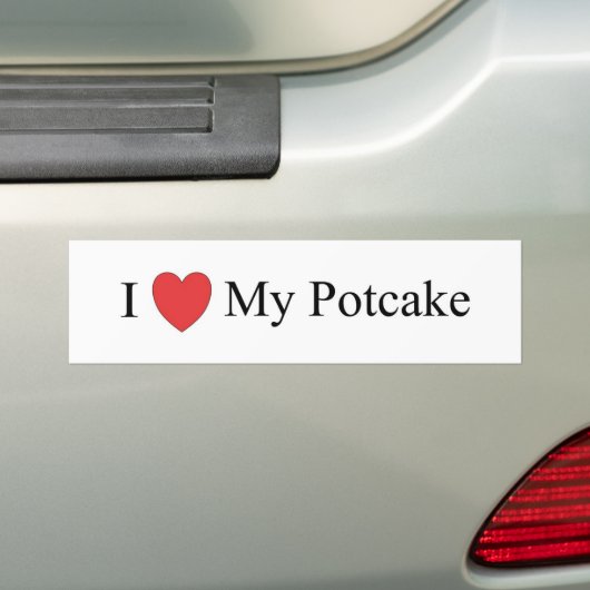 Autocollant De Voiture J'aime mon Potcake (En voiture)