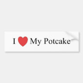 Autocollant De Voiture J'aime mon Potcake (Devant)