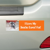 Autocollant De Voiture J'aime mon rat à oreilles d'abruti (En voiture)