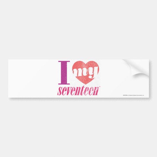 Autocollant De Voiture J'aime mon rose 17 (Devant)