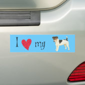 Autocollant De Voiture J'aime mon Russell Terrier (En voiture)