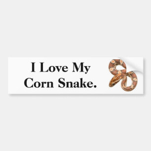 Autocollant De Voiture J'aime mon serpent de maïs