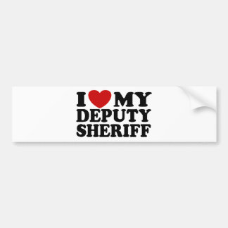 Autocollant De Voiture J'Aime Mon Sheriff Adjoint