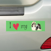 Autocollant De Voiture J'aime mon Shih Tzu (En voiture)