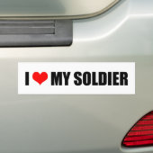 AUTOCOLLANT DE VOITURE J'AIME MON SOLDAT (En voiture)