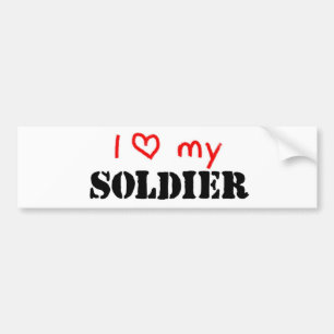 Autocollant De Voiture J'aime mon soldat