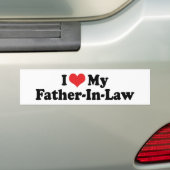 Autocollant De Voiture J'Aime Mon Sticker Bumper De Belle-Père (En voiture)