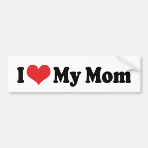 Autocollant De Voiture J'Aime Mon Sticker Bumper Maman