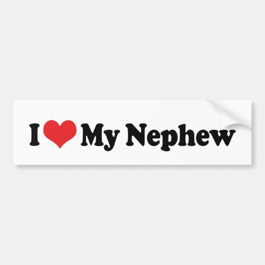 Autocollant De Voiture J'Aime Mon Sticker Bumper Nephew (Devant)