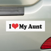 Autocollant De Voiture J'Aime Mon Sticker Tante Bumper (En voiture)
