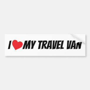 Autocollant De Voiture J'Aime Mon Voyage Van Love Heart