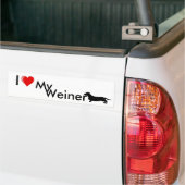 Autocollant De Voiture J'aime mon Weiner (Sur camion)