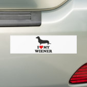Autocollant De Voiture J'Aime Mon Wiener (En voiture)