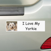 Autocollant De Voiture J'Aime Mon Yorkie (En voiture)