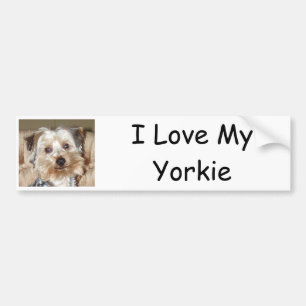 Autocollant De Voiture J'Aime Mon Yorkie