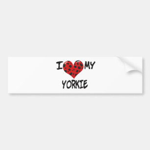 Autocollant De Voiture J'aime mon Yorkie