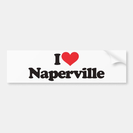 Autocollant De Voiture J'aime Naperville (Devant)