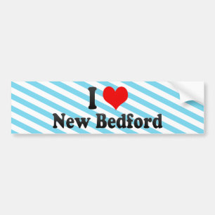 Autocollant De Voiture J'aime New Bedford, Etats-Unis
