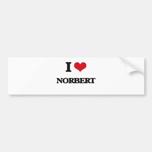 Autocollant De Voiture J'aime Norbert (Devant)