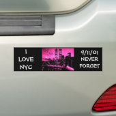 AUTOCOLLANT DE VOITURE J'AIME NYC, 9/11/01 (En voiture)