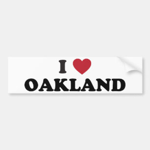 Autocollant De Voiture J'aime Oakland la Californie