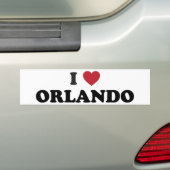 Autocollant De Voiture J'aime Orlando la Floride (En voiture)