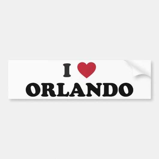 Autocollant De Voiture J'aime Orlando la Floride (Devant)