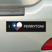 AUTOCOLLANT DE VOITURE J'AIME PERRYTON ! (En voiture)